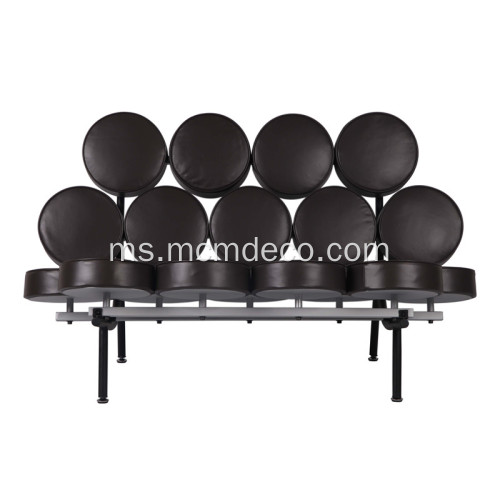 Sofa Kulit Black Nelson Mashmallow